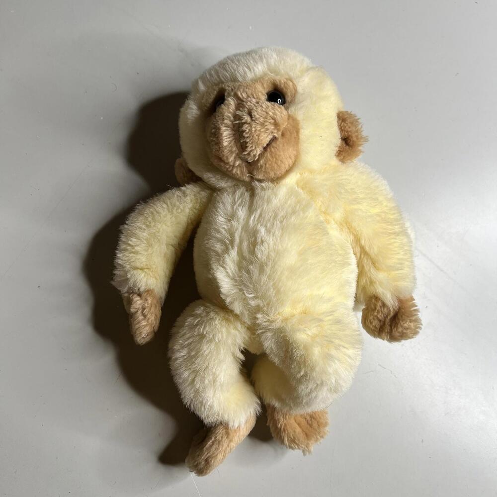 Vintage 1988 Lemonwood‎ Monkey Plush Stuffed Animal Toy Small Cream Tan Soft